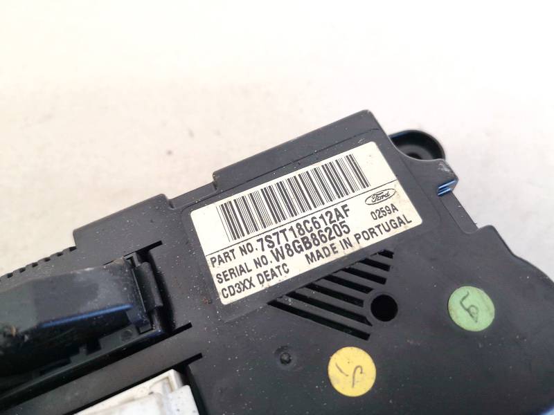 7S7T18C612AF Ford Mondeo 2008 Climate Control Panel (heater control switches) - Thumbnail 3