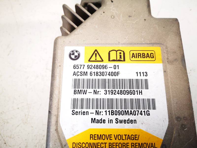 6577924809601 BMW 5-Series 2010 Komputer SRS airbag – moduł sterujący poduszek powietrznych - Thumbnail 2