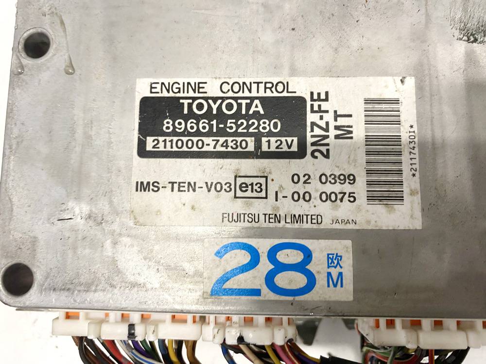 8966152280 Toyota Yaris Verso 2000 Moottorin ohjainyksikkö - Thumbnail 2