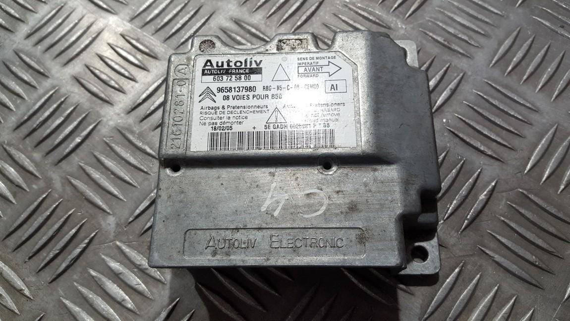 9658137980 Citroen C4 2005 Airbag crash sensors module