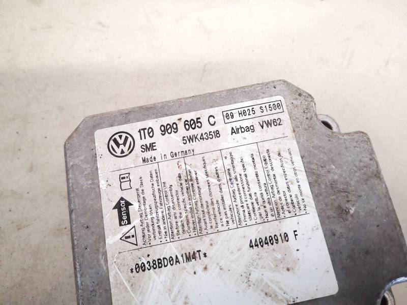 1T0909605C Volkswagen Touran 2004 Airbag crash sensors module - Thumbnail 2