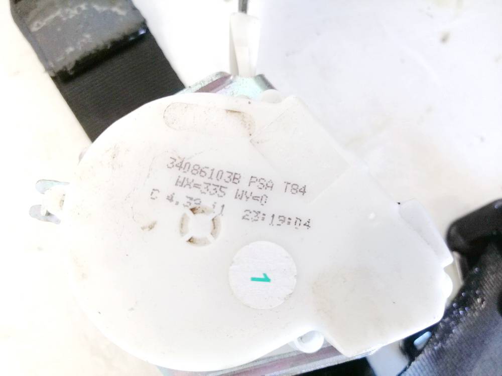 34086103B Peugeot 3008 2011 Sicherheitsgurt Gurt Hinten Zentrum - Thumbnail 3