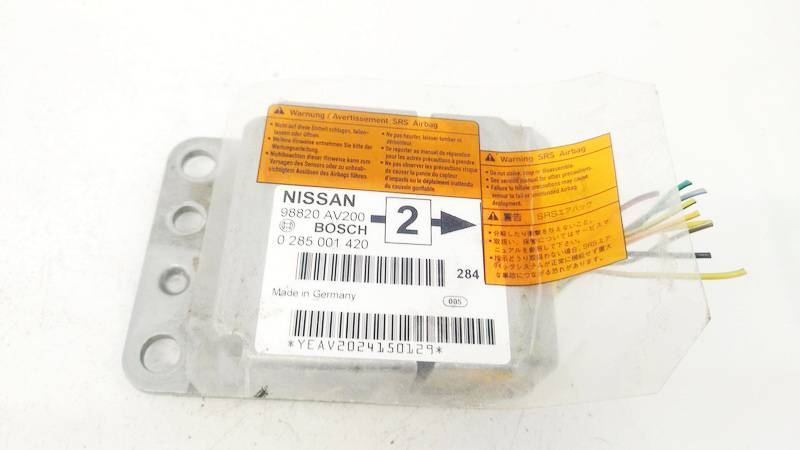 98820AV200 Nissan Primera 2002 SRS AIRBAG KOMPIUTERIS - ORO PAGALVIU VALDYMO BLOKAS