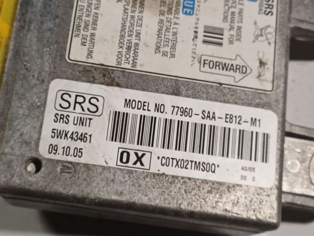 77960SAAE812M1 Honda Jazz 2005 srs-turvatyynyn tietokone – turvatyynyn ohjausyksikkö - Thumbnail 4