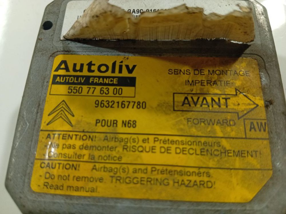 550776300 Citroen Xsara Picasso 2000 Airbag crash sensors module - Thumbnail 4