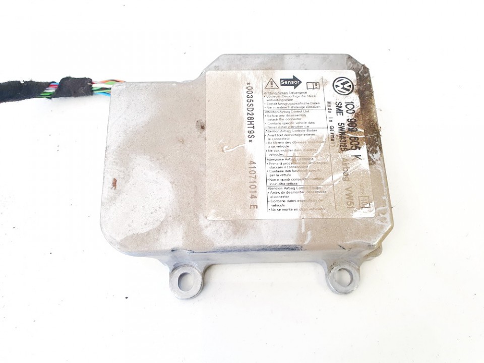 1C0909605K Skoda Roomster 2008 Airbag crash sensors module - Thumbnail 3