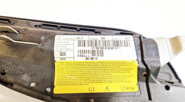 604195714 Mercedes-Benz CLS-CLASS 2005 Sitz AIRBAG - Thumbnail 2