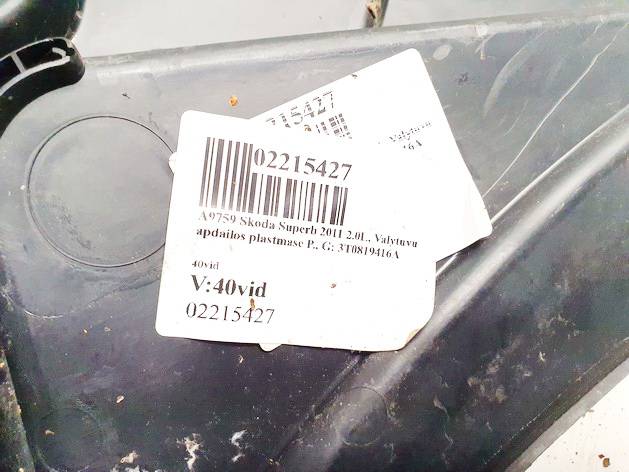 3T0819416A Skoda Superb 2011 Valytuvu apdailos plastmase P. - Thumbnail 3