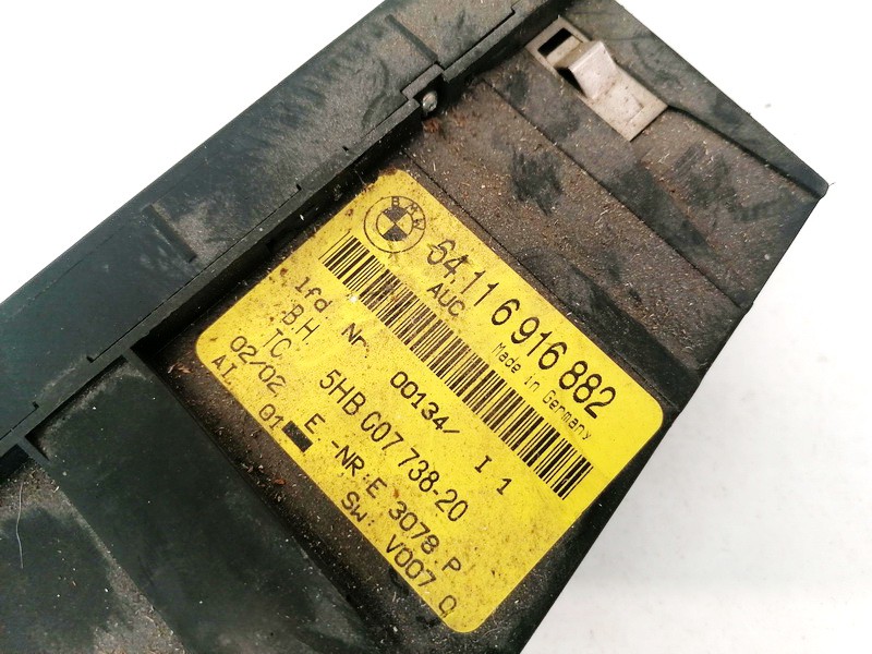 64116916882 BMW 3-Series 2001 Climate Control Panel (heater control switches) - Thumbnail 3