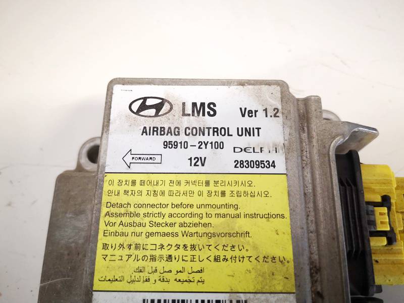 959102Y100 Hyundai ix35 2012 Komputer SRS airbag – moduł sterujący poduszek powietrznych - Thumbnail 2