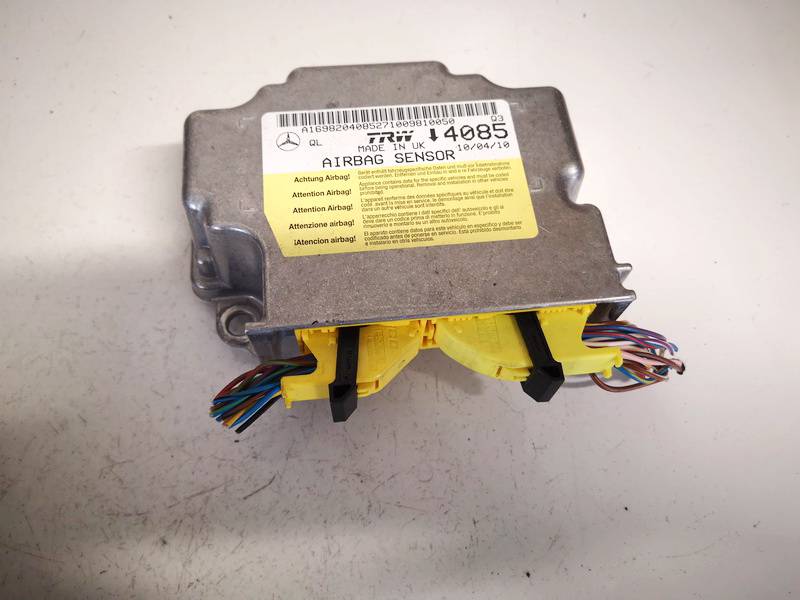 A1698204085 Mercedes-Benz A-CLASS 2010 SRS gaisa spilvena dators – gaisa spilvenu vadības bloks