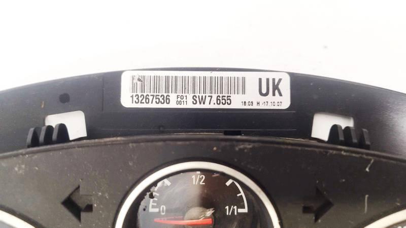 13267536 Opel Zafira 2007 Speedometers - Cockpit - Speedo Clocks Instrument - Thumbnail 2