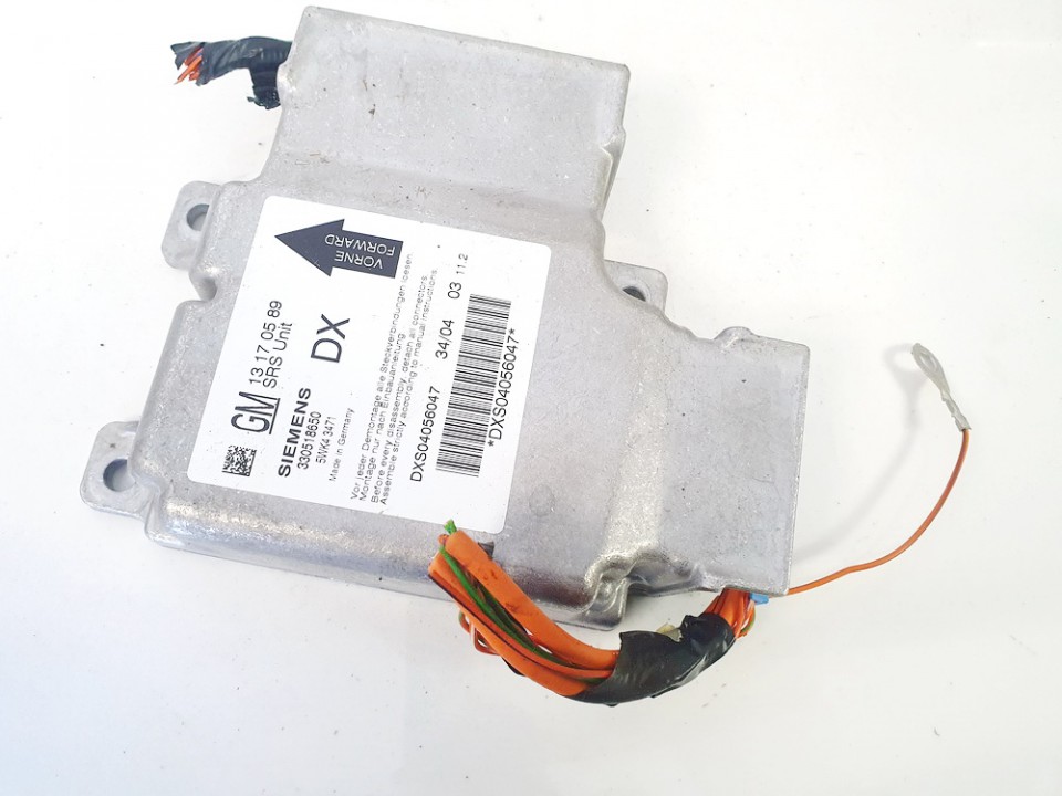 13170589 Opel Vectra 2004 SRS gaisa spilvena dators – gaisa spilvenu vadības bloks - Thumbnail 2
