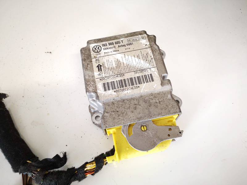 1K0909605T Skoda Octavia 2012 SRS AIRBAG KOMPIUTERIS - ORO PAGALVIU VALDYMO BLOKAS