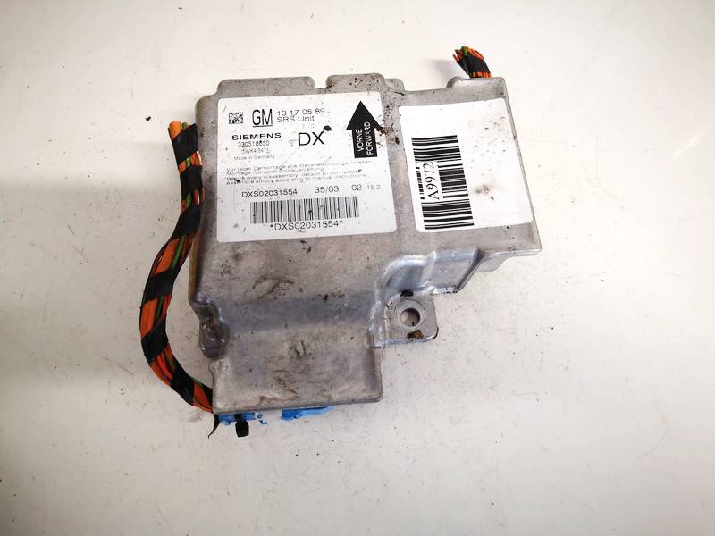 13170589 Opel Signum 2003 SRS gaisa spilvena dators – gaisa spilvenu vadības bloks