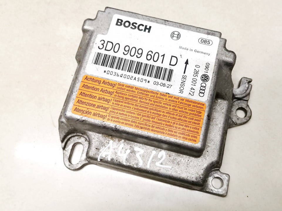 3D0909601D Volkswagen Touareg 2003 Airbag crash sensors module