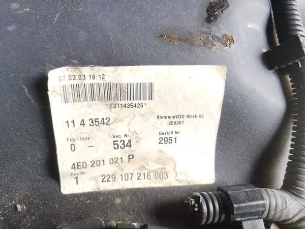 229107216003 Audi A8 2003 Degvielas tvertne - Thumbnail 4