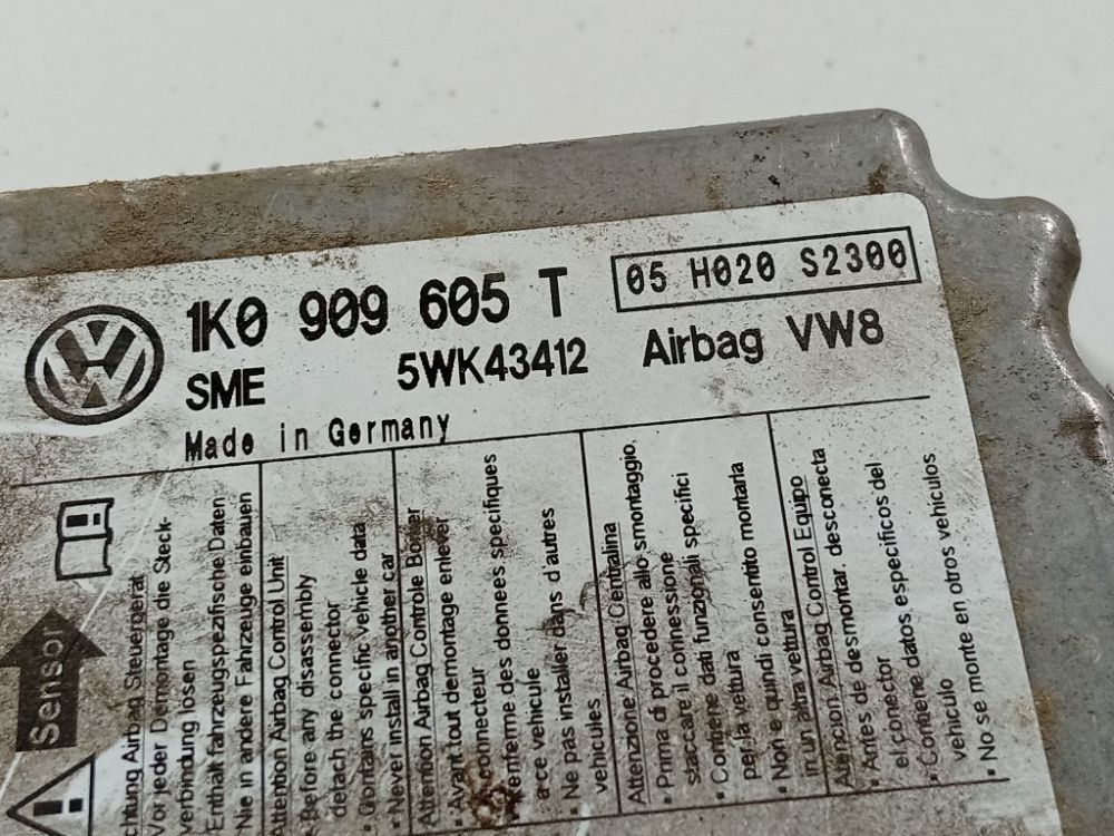 1K0909605T Volkswagen Golf 2005 Komputer SRS airbag – moduł sterujący poduszek powietrznych - Thumbnail 4