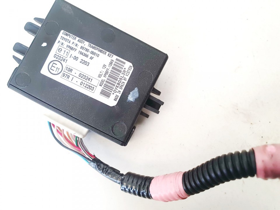 897800D010 Toyota Yaris 2006 dispositif dimmobilisation ecu - Thumbnail 2