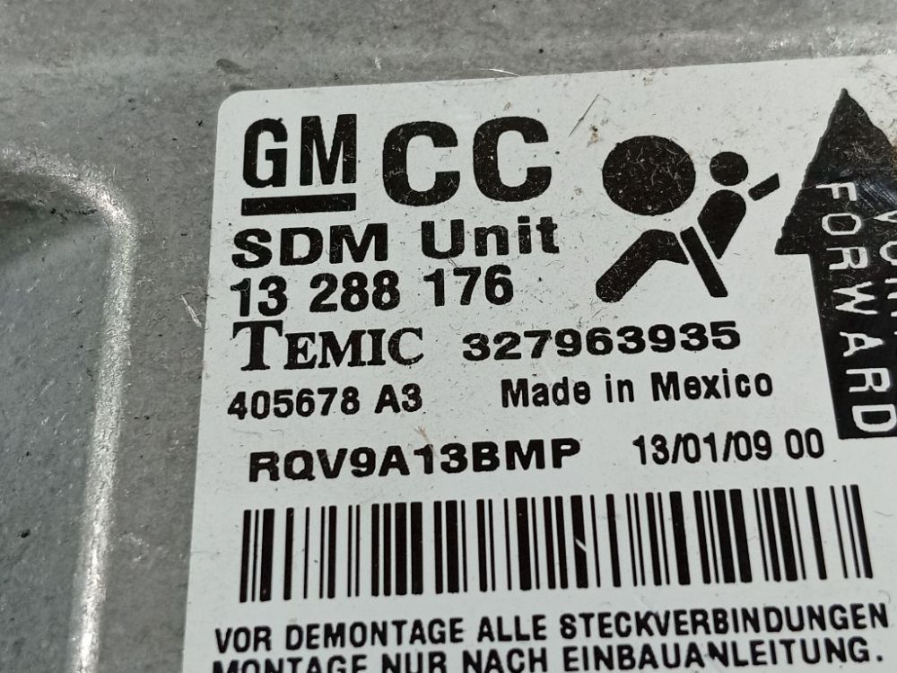 13288176 Opel Astra 2009 Airbag crash sensors module - Thumbnail 4