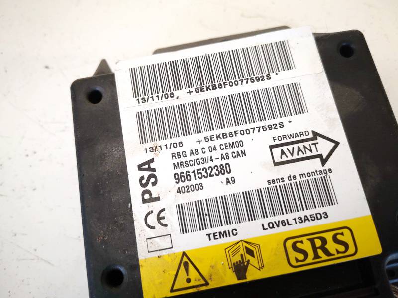 9661532380 Citroen C3 2006 CENTRALITA AIRBAG - Thumbnail 2