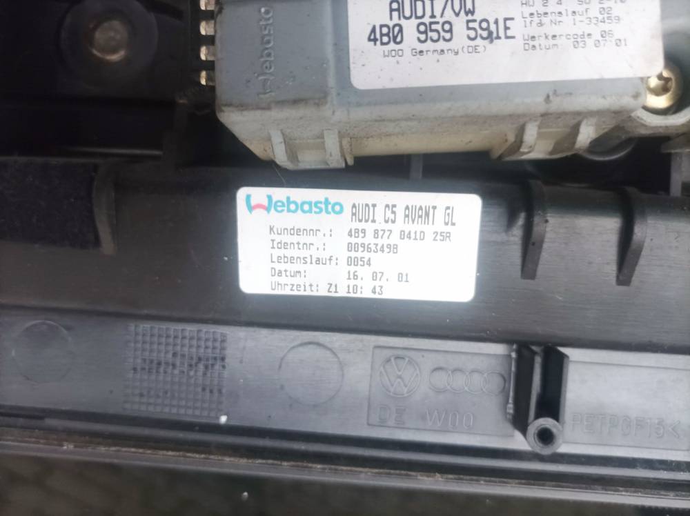 4B9877041D Audi A6 2001 Sunroof - Thumbnail 4