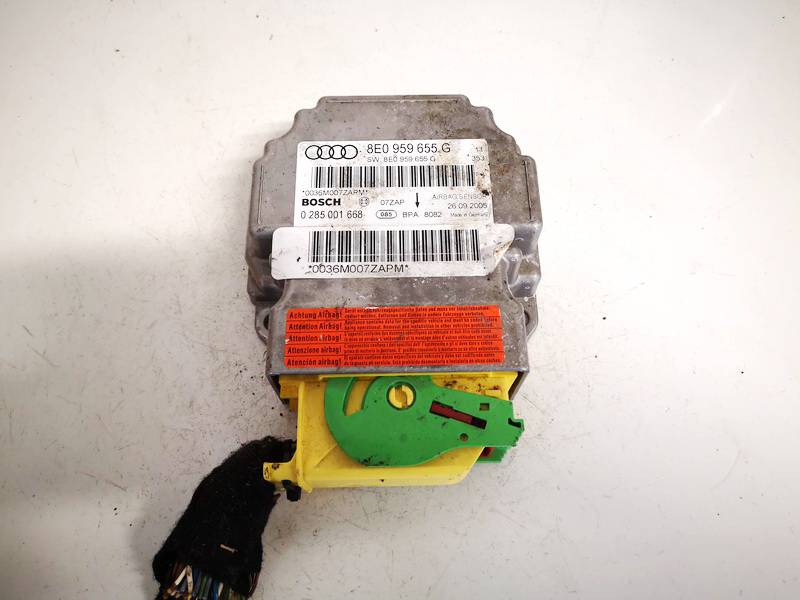 8E0959655G Audi A4 2006 SRS AIRBAG KOMPIUTERIS - ORO PAGALVIU VALDYMO BLOKAS