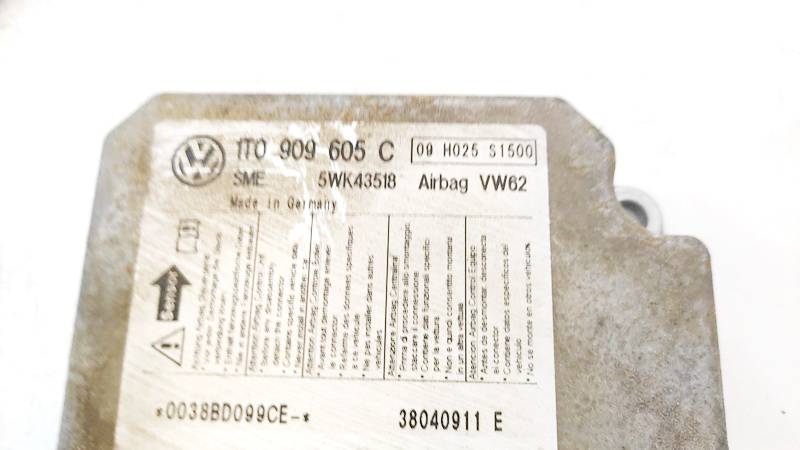 1T0909605C Volkswagen Touran 2004 Airbag crash sensors module - Thumbnail 3