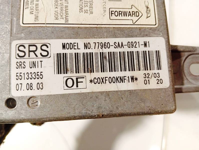 77960SAAG921M1 Honda Jazz 2003 Airbag crash sensors module - Thumbnail 3