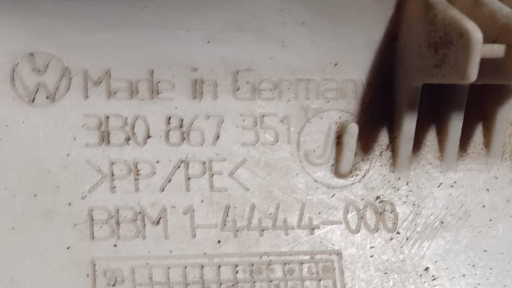 3B0867351 Skoda Superb 2005 Sisätilan koristelu (muovit) - Thumbnail 3