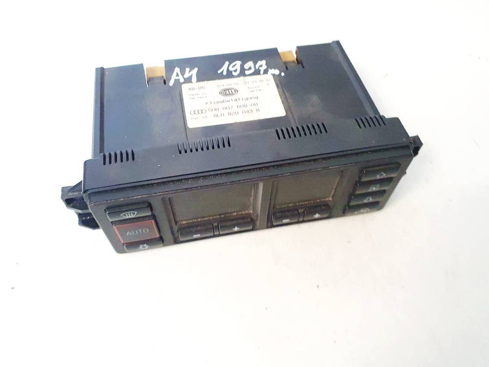 8L0820043B Audi A4 1997 Climate Control Panel (heater control switches)