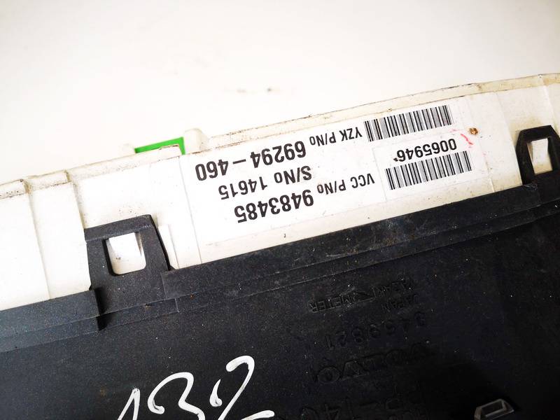 9483485 Volvo S80 2003 Speedometers - Cockpit - Speedo Clocks Instrument - Thumbnail 2