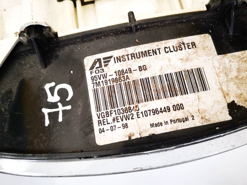 7M1919863A Ford Galaxy 1996 Spidometras - prietaisu skydelis - Thumbnail 2