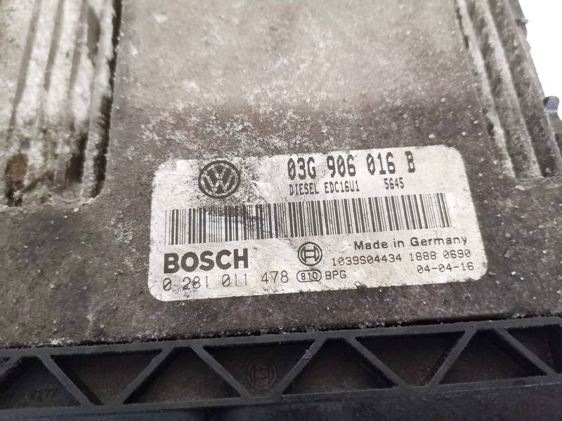 03G906016B Volkswagen Golf 2004 ECU Engine Computer (Engine Control Unit) - Thumbnail 2