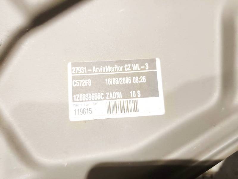 1Z0839656C Skoda Octavia 2006 Podnośnik szyby drzwi - TYLNE PRAWE - Thumbnail 3