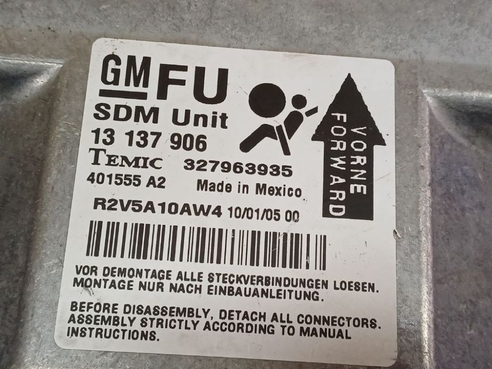 13137906 Opel Astra 2005 Airbag crash sensors module - Thumbnail 4
