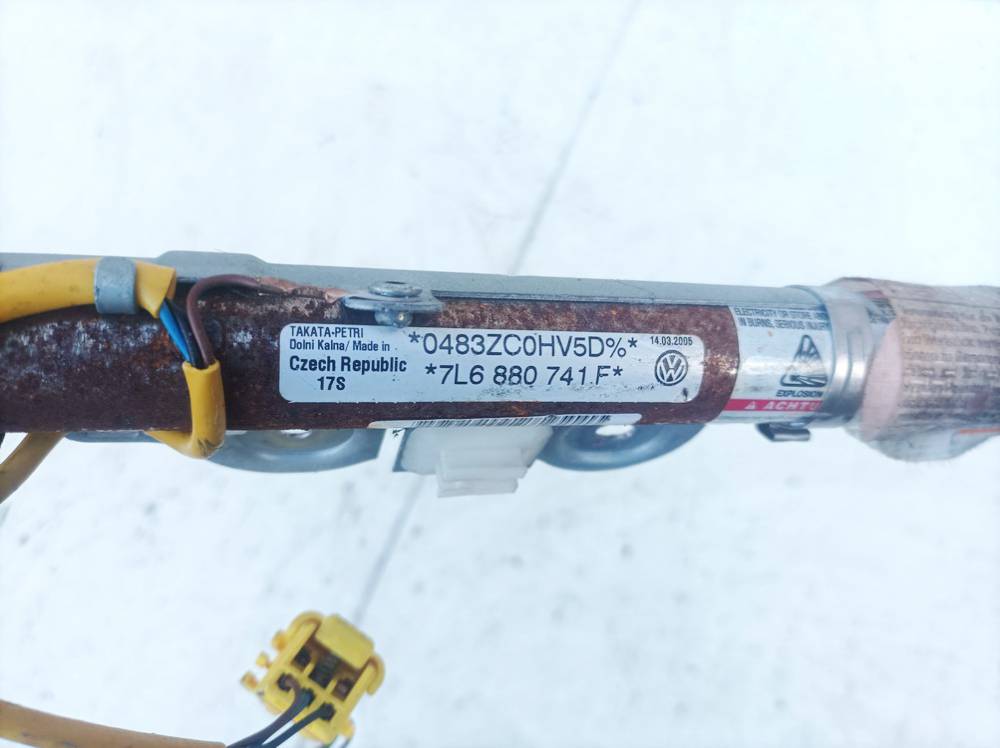 7L6880741F Volkswagen Touareg 2005 Poduszka powietrzna SRS dachu - PRZEDNIE LEWE - Thumbnail 4