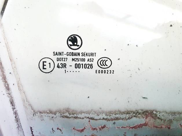 DOT27M25100AS2 Skoda Superb 2012 Door-Drop Glass - FRONT RIGHT - Thumbnail 2