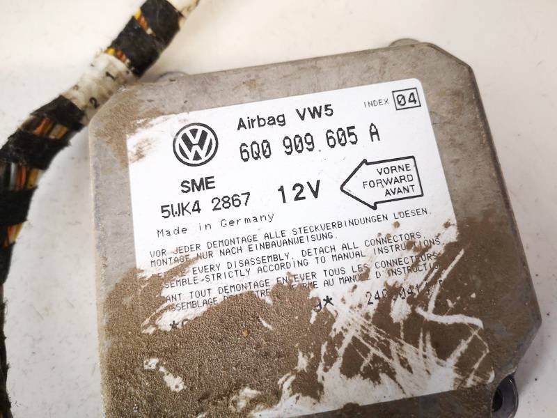 6Q0909605A Volkswagen Bora 2000 Airbag crash sensors module - Thumbnail 2