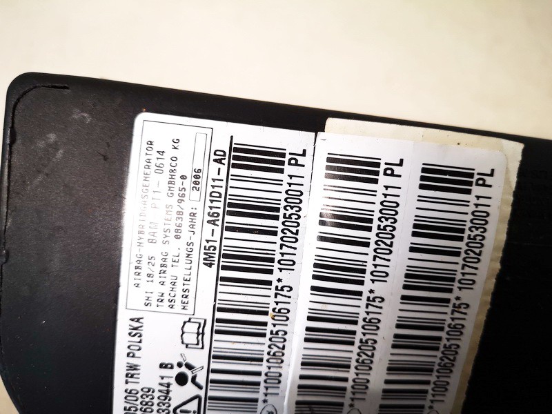 4M51A611D11AD Ford Focus 2006 Sēdekļa drošības spilvens SRS - Thumbnail 2