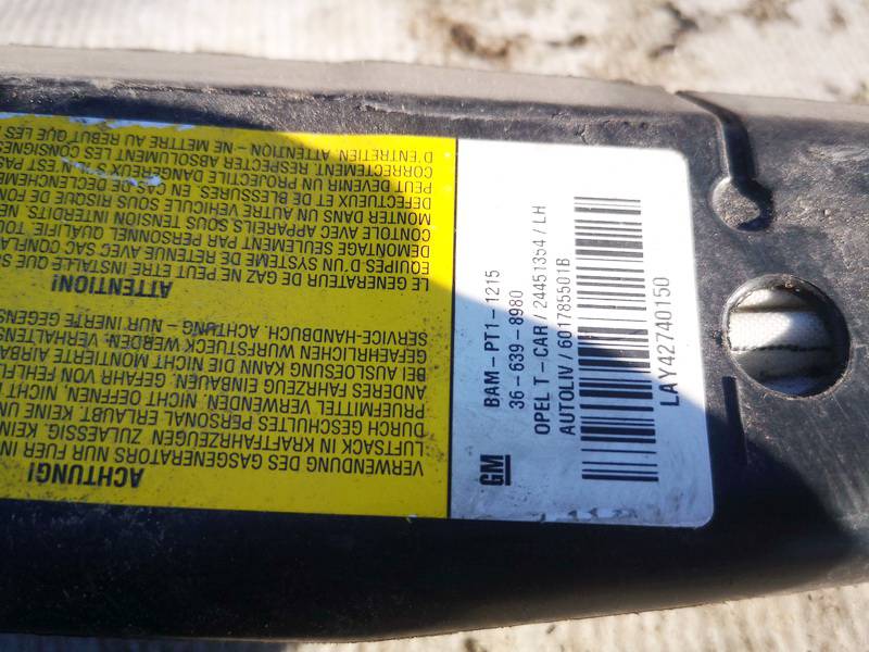 24451354 Opel Astra 2004 AIRBAG CORTINA, Airbag del techo - DELANTERO IZQUIERDO - Thumbnail 2