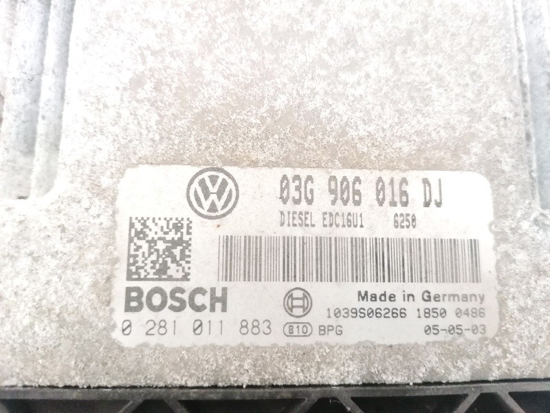 03G906016DJ Skoda Octavia 2005 ECU Engine Computer (Engine Control Unit) - Thumbnail 3