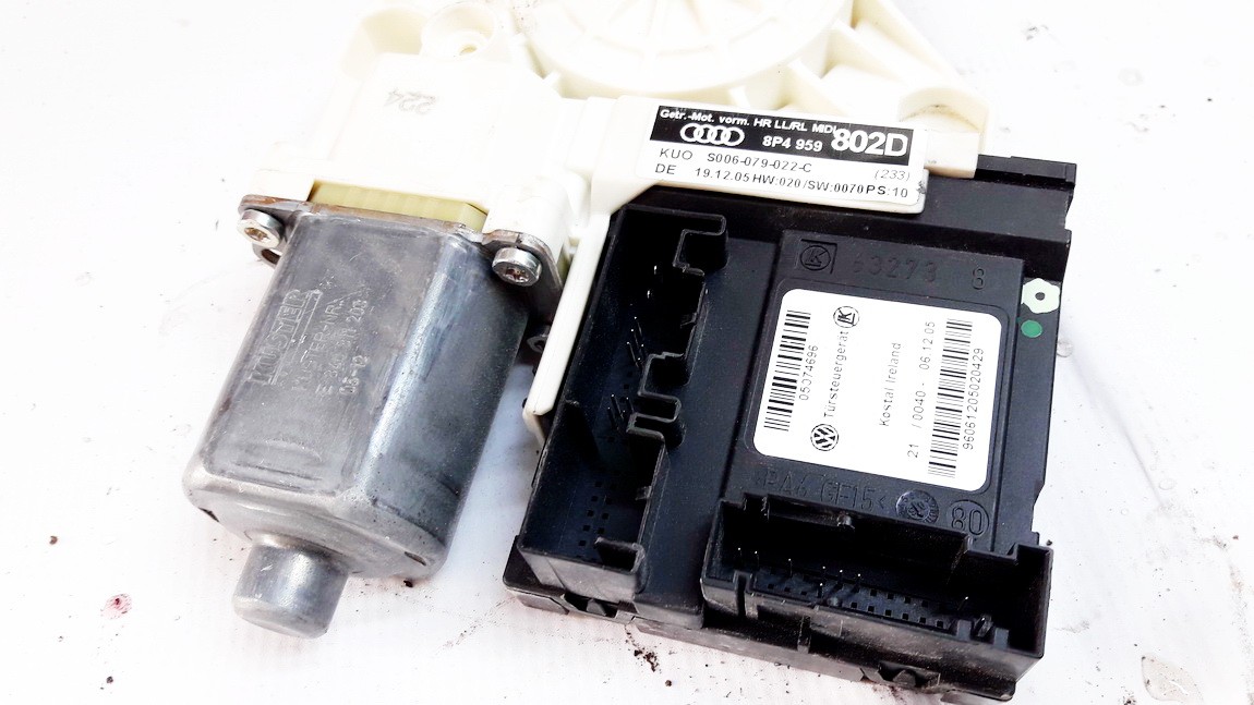 8P4959802D S006079022C Window Motor Rear Right Audi A3 2006 