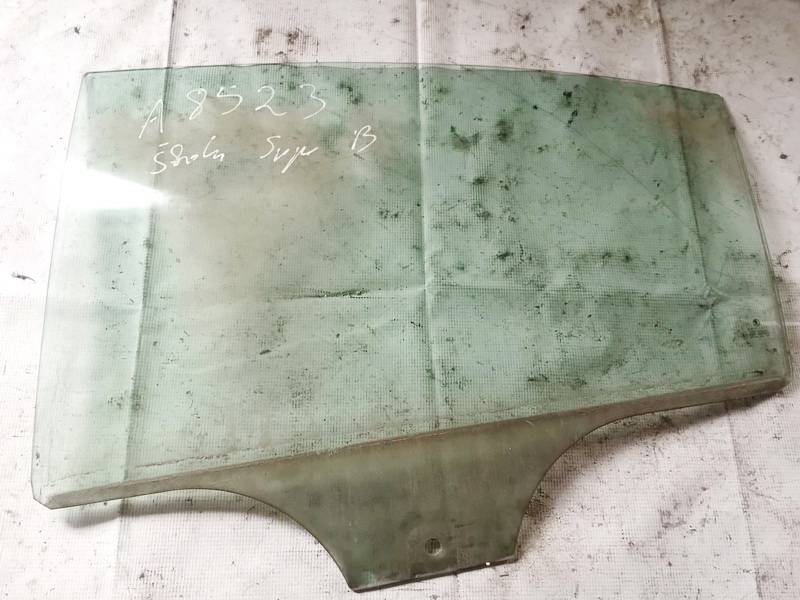 AS2 Skoda Superb 2003 Door-Drop Glass - REAR LEFT