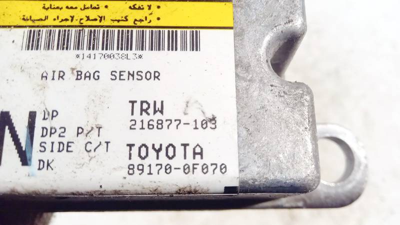 216877103 Toyota Corolla Verso 2007 SRS AIRBAG KOMPIUTERIS - ORO PAGALVIU VALDYMO BLOKAS - Thumbnail 3