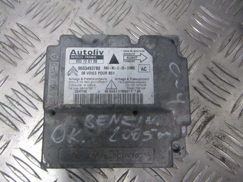 9653493780 Citroen C4 2005 Airbag crash sensors module