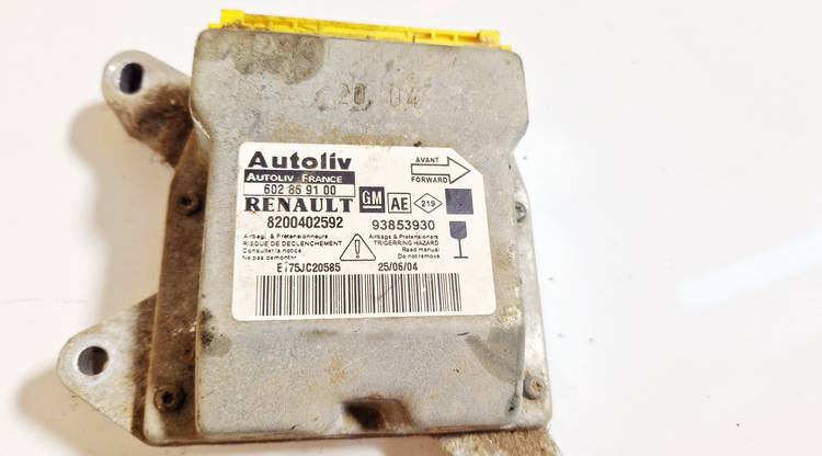 8200402592 Opel Vivaro 2004 Steuergerät ECU Modul Airbag steuergerät - Thumbnail 2