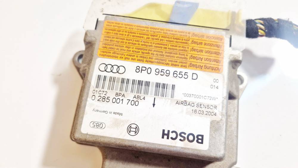 8P0959655D Audi A3 2004 Komputer SRS airbag – moduł sterujący poduszek powietrznych - Thumbnail 2