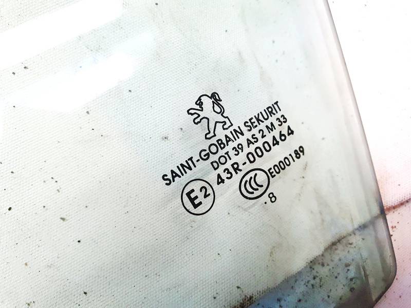 DOT39AS2M33 Peugeot 207 2008 Door-Drop Glass - FRONT LEFT