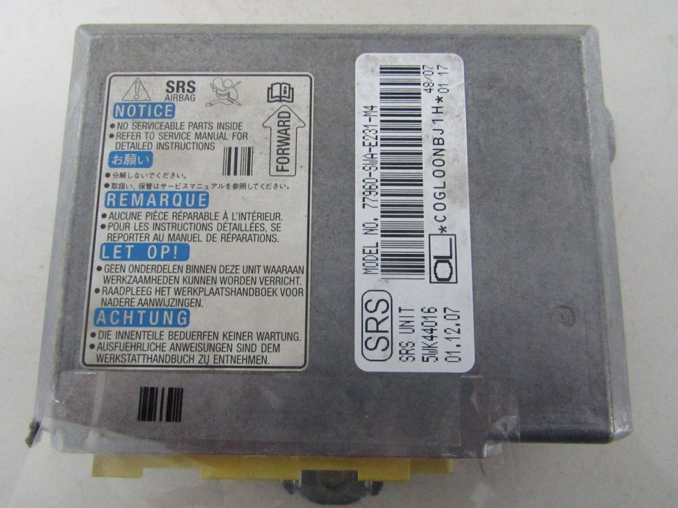 77960SWAE231M4 Honda CR-V 2007 SRS gaisa spilvena dators – gaisa spilvenu vadības bloks